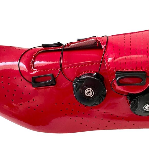 Cycling Bike Shoes Men Women Indoor Outdoor Cleat Compatible Red with Lock 43 46 - Picture 9 of 16